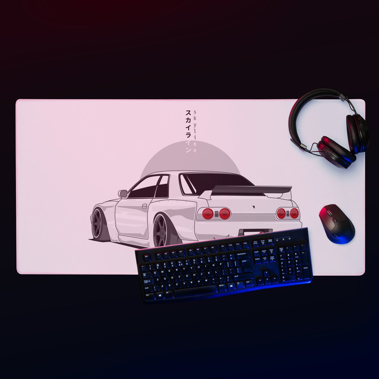 Minimalist Skyline R33 Gaming Mouse Pad Extended | AllstarGarage