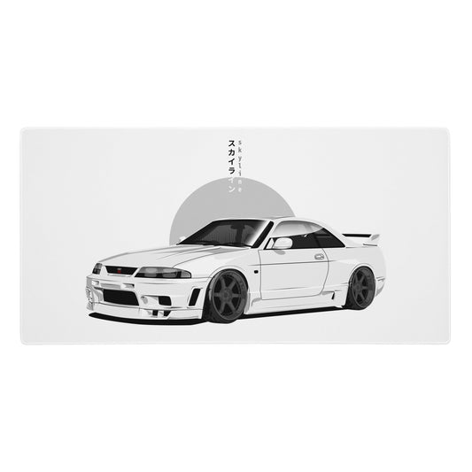 Minimalist Skyline R33 Gaming Mouse Pad Extended | AllstarGarage