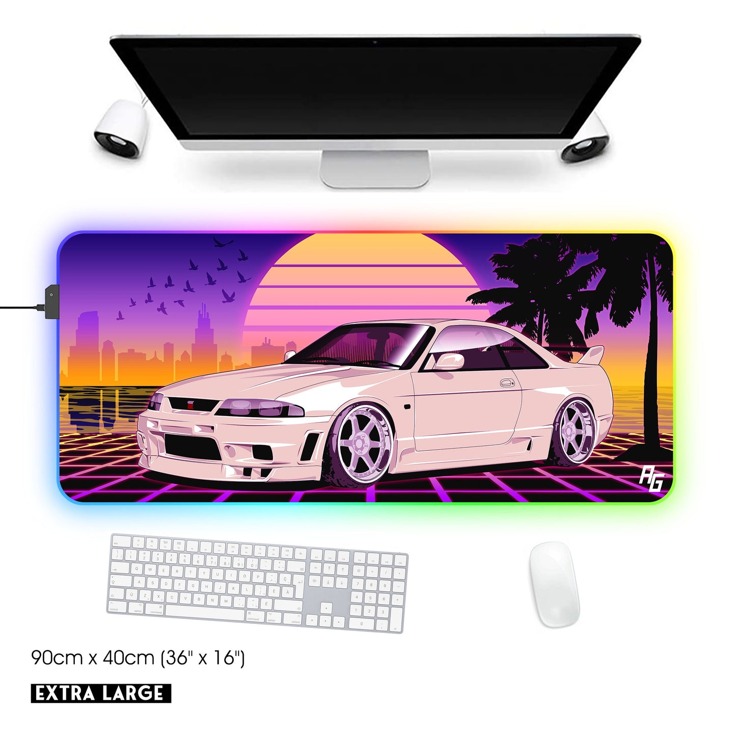 Skyline R33 RGB Gaming Mouse Pad Extended | AllstarGarage