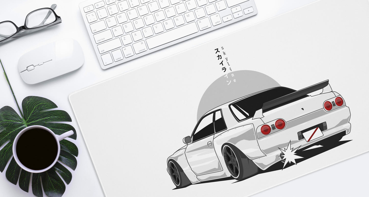 Minimalist Skyline R33 Gaming Mouse Pad Extended | AllstarGarage