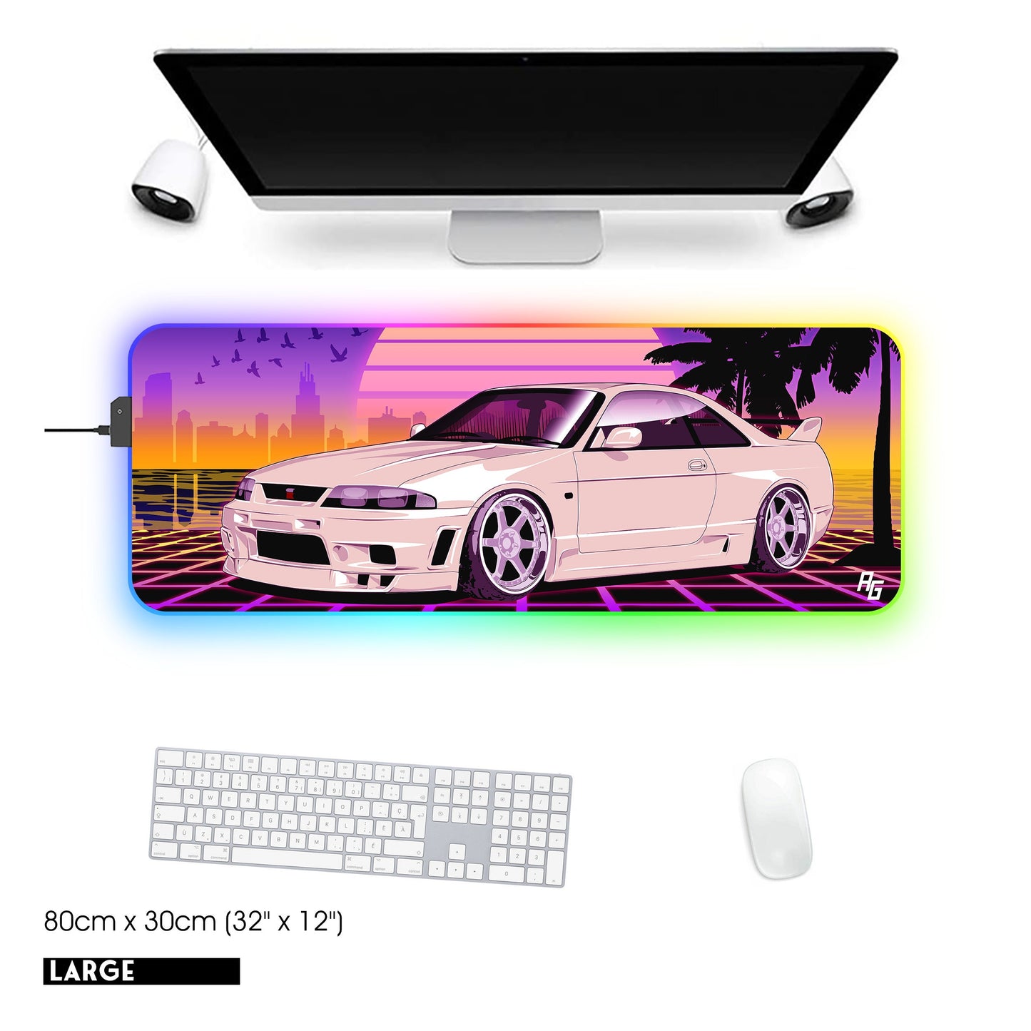 Skyline R33 RGB Gaming Mouse Pad Extended | AllstarGarage