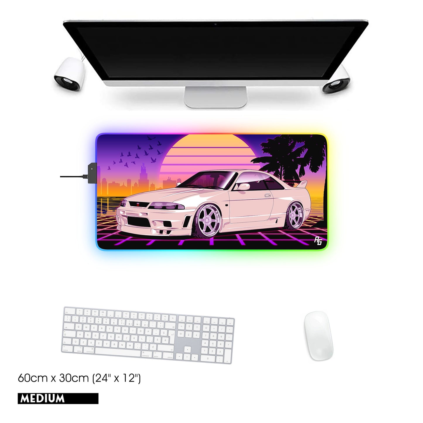 Skyline R33 RGB Gaming Mouse Pad Extended | AllstarGarage